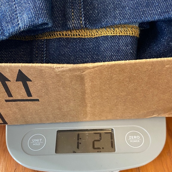 Spanx denim sheath dress mid length S dark wash stretchy nautical hourglass - Picture 10 of 10